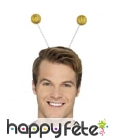 Antennes boules dorées avec paillettes, image 1