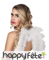 Ailes blanches fils argentés pour adulte