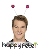 Antennes boules rose à paillettes, image 1