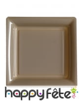 Assiettes carrées en plastique coloris uni, image 10