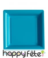 Assiettes carrées en plastique coloris uni, image 11