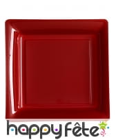 Assiettes carrées en plastique coloris uni, image 14
