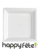 Assiettes carrées en plastique coloris uni, image 15