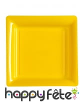 Assiettes carrées en plastique coloris uni, image 18