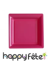 Assiettes carrées en plastique de 23,5cm, image 2