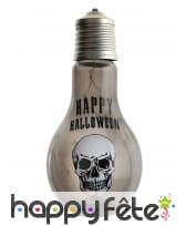 Ampoule crâne Happy Halloween de 11x21 cm