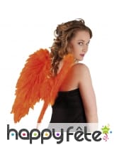 Ailes d'ange orange pour adulte