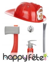 Accessoires de pompier pour enfant