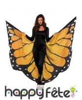 Ailes de papillon géant noir jaune