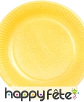 Assiettes en carton jaunes