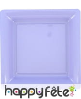 Assiette en plastique carrée lavande