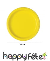 Assiettes jaunes en carton, image 2