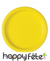 Assiettes jaunes en carton