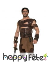 Armure lanières de cuir marron