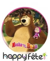 Assiette Masha et Michka de 20cm en mélamine