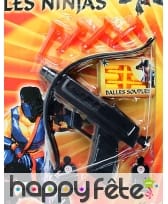 Arbalète ninja 17 cm avec flèches et cibles