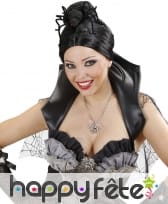 Araignée noire de 25cm sur pince à cheveux