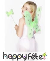 Ailes papillons baguette magique verte, image 1