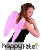 Ailes rose clair d'ange en plumes, image 1