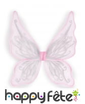 Ailes rose de papillon argent&eacute; pour enfant