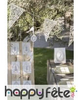 Attrape rêve indien blanc à plumes de 35 cm, image 1