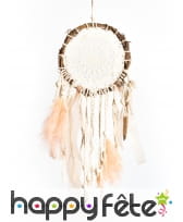 Attrape r&ecirc;ve ivoire contours en bois de 16 x 55 cm