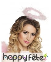 Auréole rose sur serre-tête