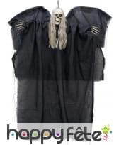 Ange squelette noir lumineux de 110cm