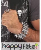 Anneau tète de mort en métal., image 1