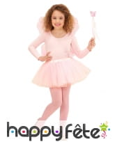 Ailes, tutu et baguette de petite fée rose