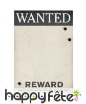 Affiche wanted vierge