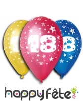 Ballons anniversaire avec âge imprimé, image 1