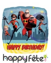 Ballon anniversaire carré Les Indestructibles,43cm