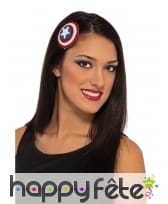 Broche à cheveux de Captain America pour femme
