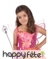 Baguette argentée de fée avec strass, image 1