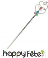 Baguette argentée de fée avec strass