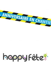 Banderole anniversaire en chantier de 9m
