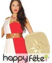 Bouclier antique effet matelassé 50x40 cm