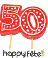 Bougie anniversaire forme n° 50