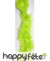 Boa à plumes vertes anis de 2 m