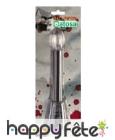 Bougie à pile avec socle tête de mort, 22 cm, image 1