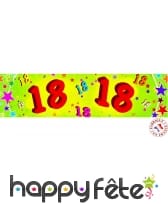 Banderole âge sur fond vert en papier 244cm, image 1