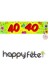 Banderole âge sur fond vert en papier 244cm, image 4