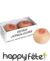 Boule anti stress en forme de seins