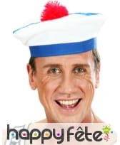 Bâchi blanc avec pompom rouge