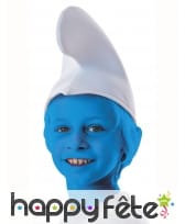 Bonnet blanc de schtroumpf pour enfant