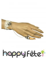 Bague Bracelet en dentelle blanche, image 1