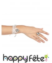 Bague Bracelet en dentelle blanche