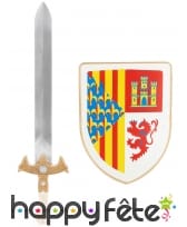 Bouclier blasons et épée pour enfant