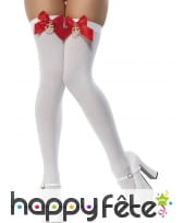 Bas blanc noeud rouge, image 2